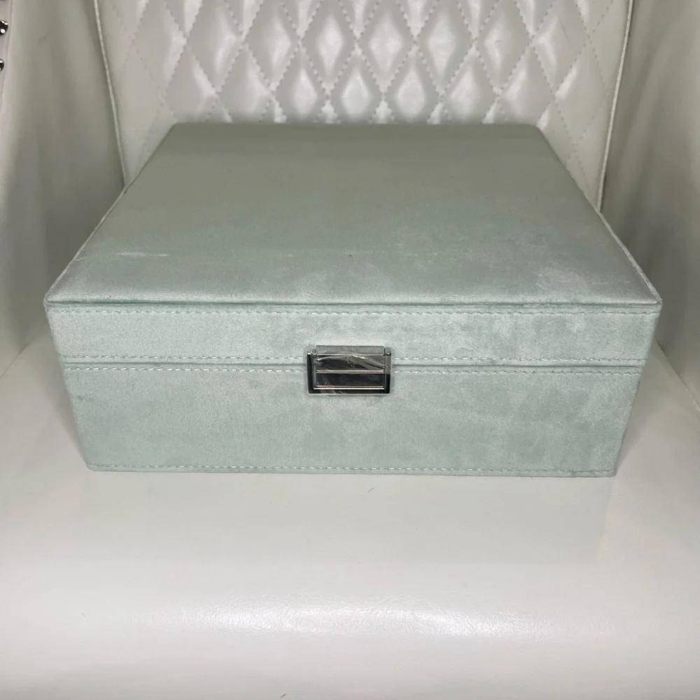 💎Elegant Turquoise Velvet Jewelry Organizer‎ Box💎
